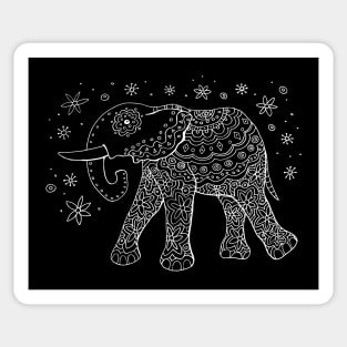Elephant Mandala Drawing Sticker
